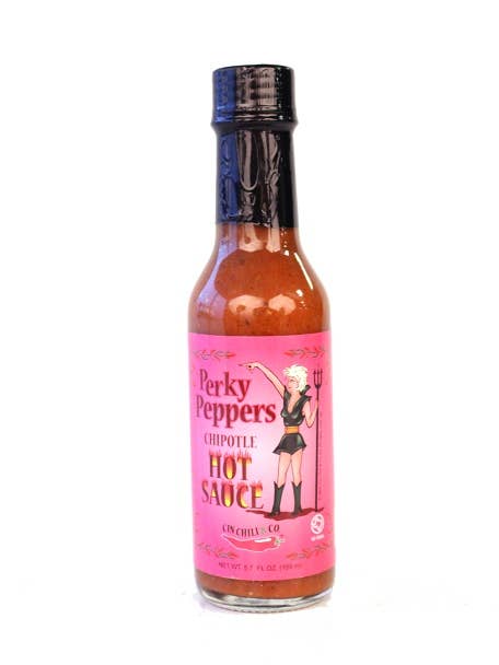 Perky Peppers Chipotle Hot Sauce for wholesale by Cin Chili & Company