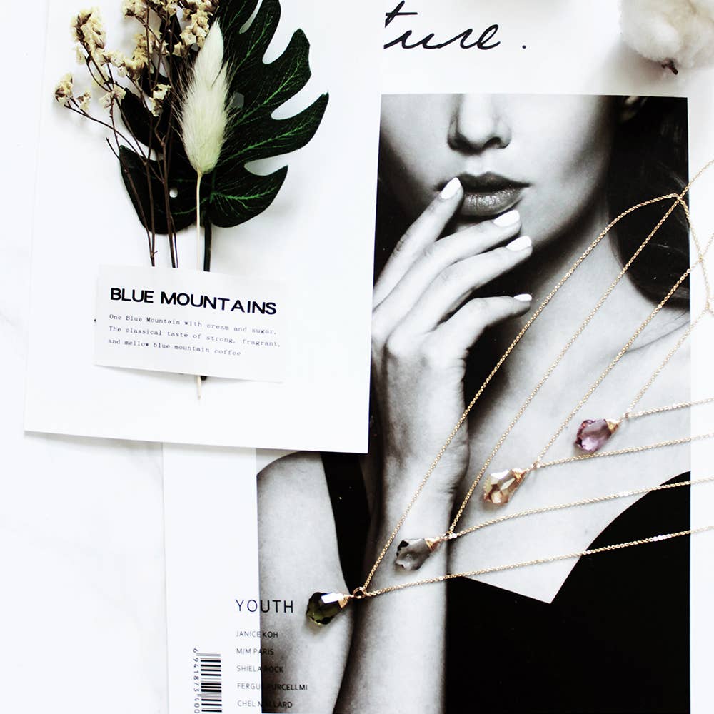 Less is More - Wholesale Pendant/Charm Necklace - Black Diamond Baroque Swarovski Necklace (Gold or Silver)7