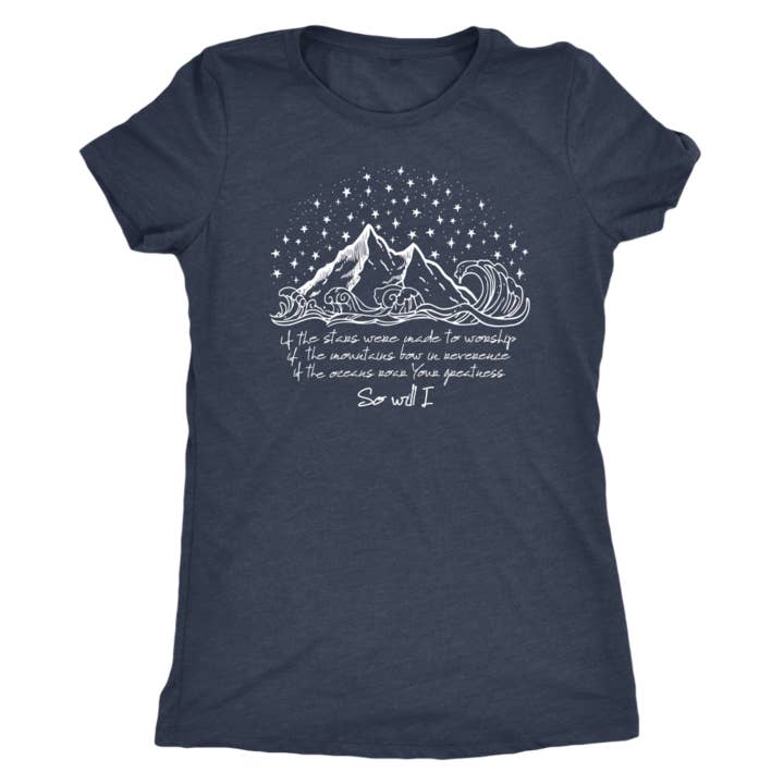 So Will I Ladies Tee - Vintage Navy for wholesale by A Quiver Full