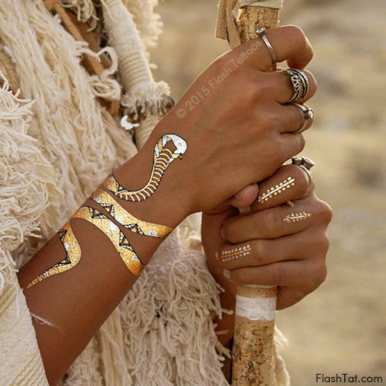 Flash Tattoos - Wholesale Temporary Tattoo - Desert Dweller Temporary Tattoo4