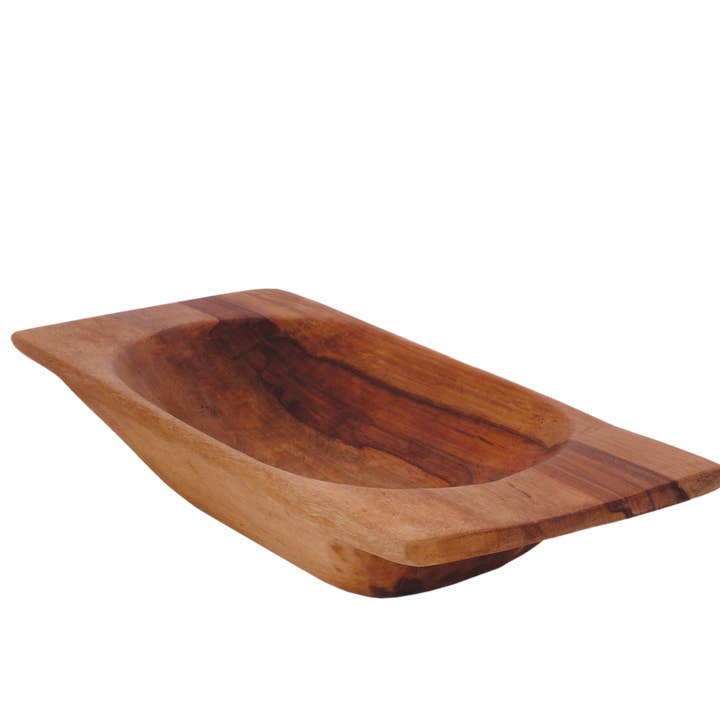 18" Small Wood Dough Bowl for Bread/Fruit, Trencher Tray for wholesale by Sobremesa