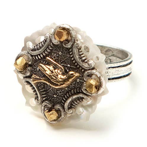 Crowned Dove Ring for wholesale by Elements Jill Schwartz