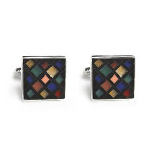 Square 70's Mosaic Inlay for wholesale by Great Falls Jewelry