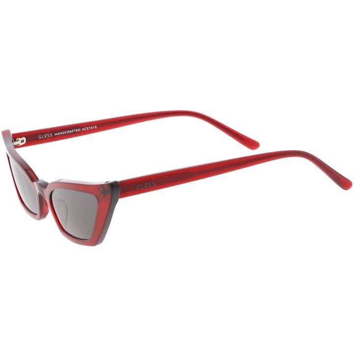 GLVSS - Wholesale Sunglasses - Unisex - The Flirt - Clear Red(Italian Acetate Frame)3