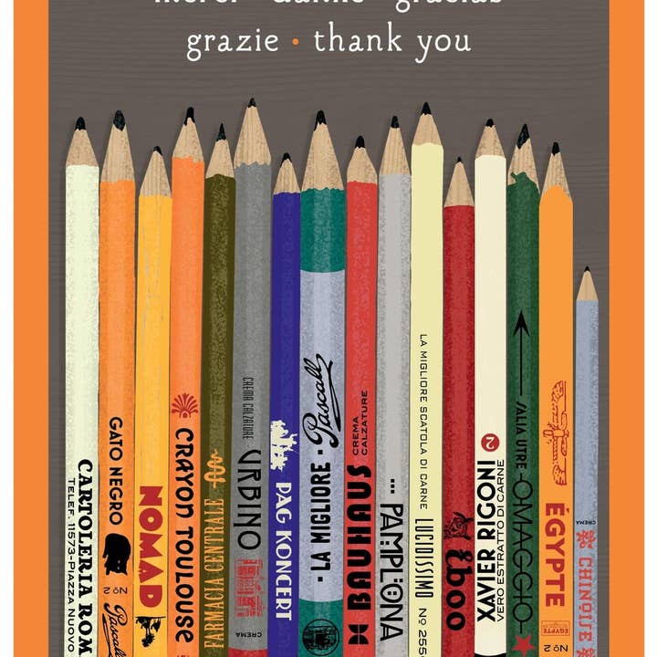 Pencils Thank You Card for wholesale by Studio Eleven Papers