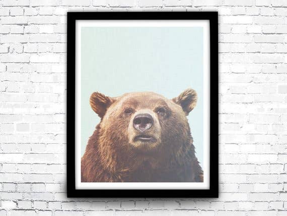 The National Anthem - Wholesale Art Print - 8” x 10” Grizzly Bear Art Print1