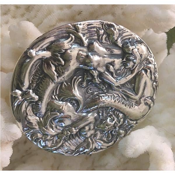 A-Mermaid Belt Buckle - Sterling Silver for wholesale by Maggie McFarland Design-Lulu LaRock