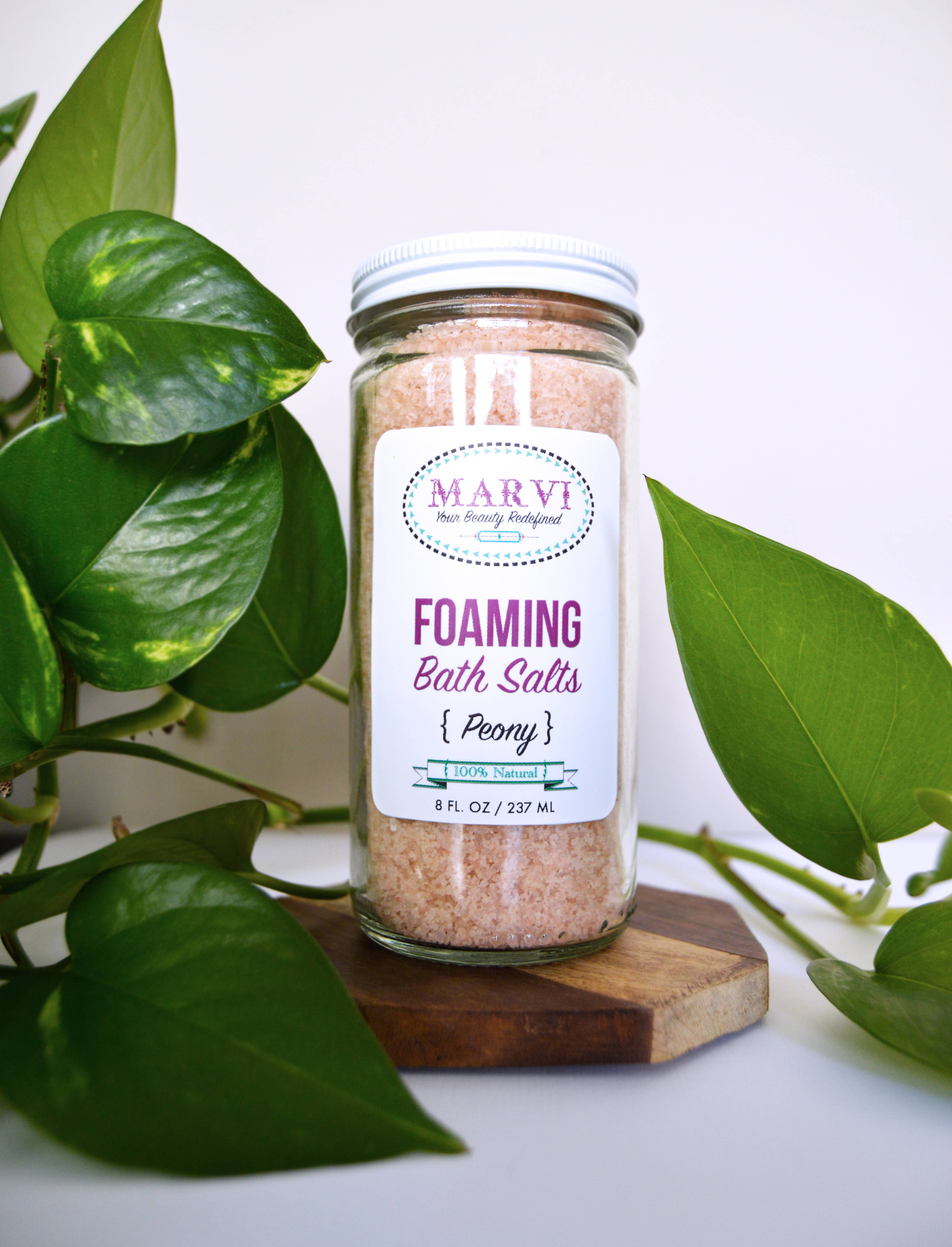 Marvi Beauty - Wholesale Bath Salts - Peony Foaming Bath Salts1