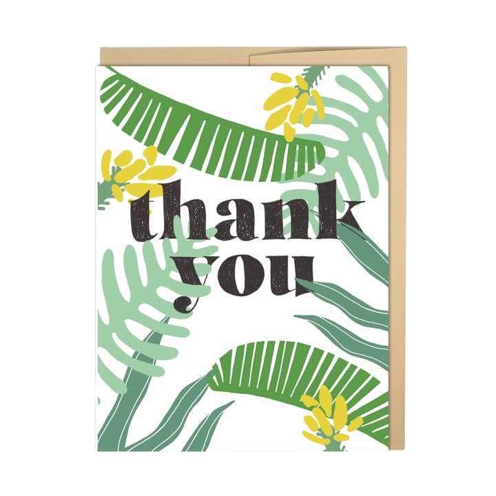 Biglietto di ringraziamento tropicale per la vendita all'ingrosso da parte di New Moon Paper Goods