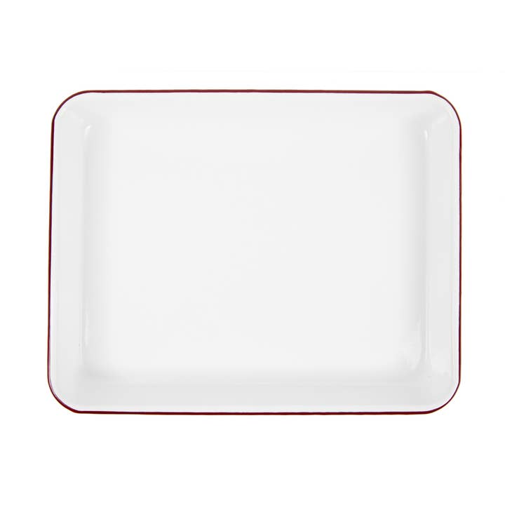 Vintage Enamelware Small Rectangle Tray for wholesale by Crow Canyon Home