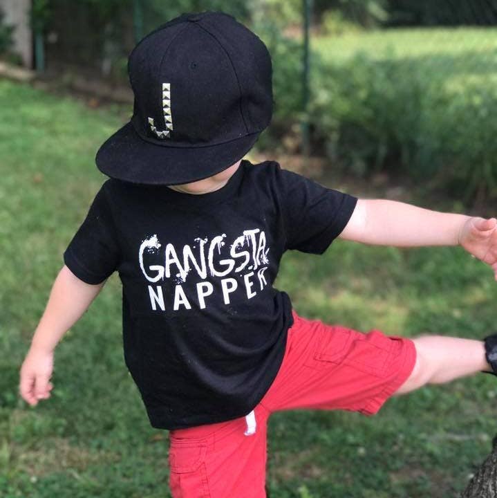 spillthebeansetc - Wholesale Screen Printed T-Shirt - Kids - Gangsta Napper Kids Tee or Bodysuit0