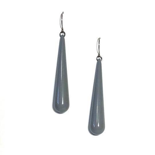 Leetie Lovendale - Wholesale Dangle Earrings - Grey Long Teardrop Earrings0