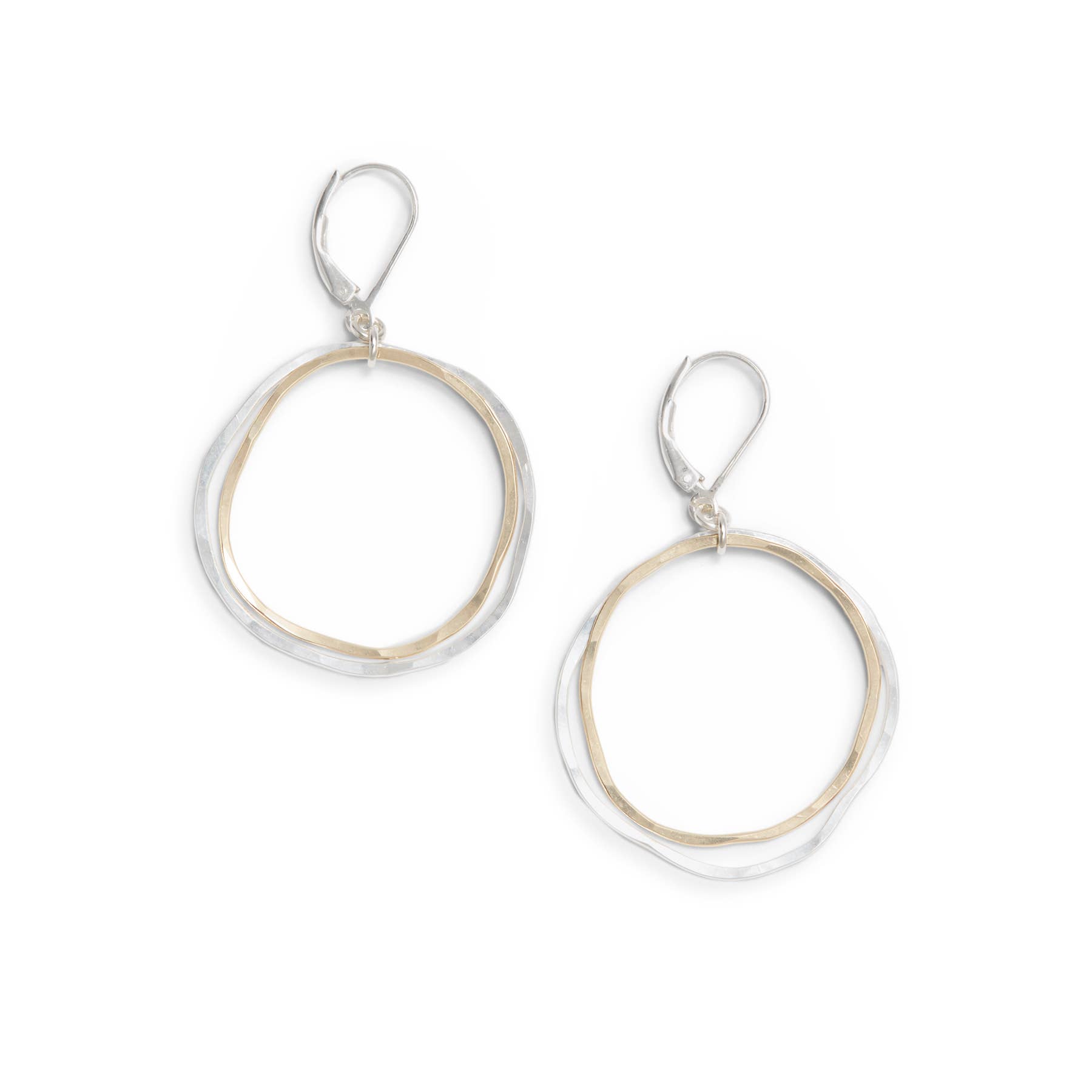 Freshie & Zero - Wholesale Dangle Earrings - Caldera Earrings - Mixed Gold and Silver Circles