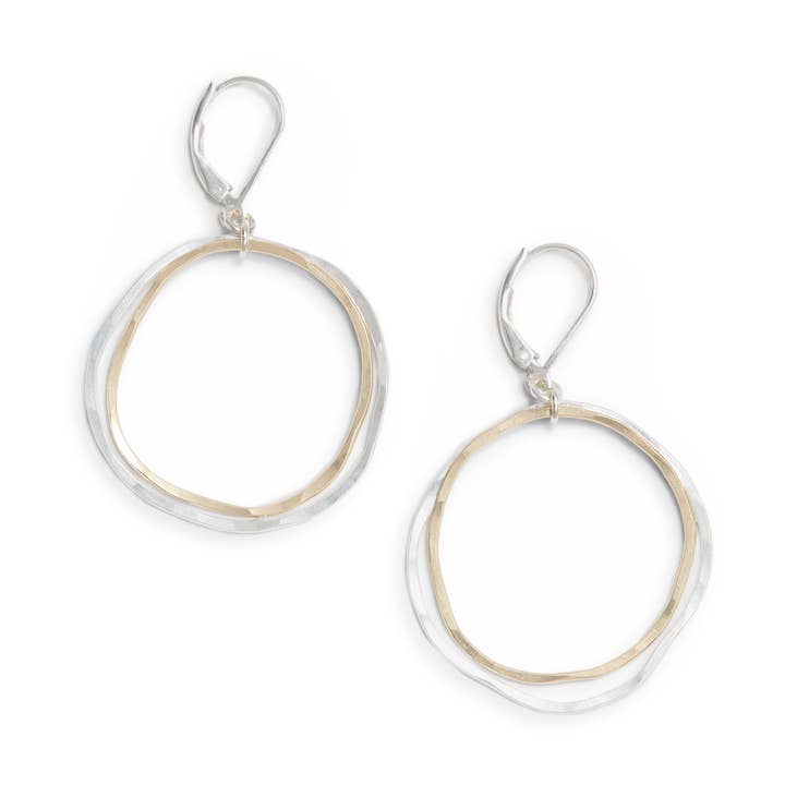 Caldera örhängen - blandade guld och silver cirklar för wholesale av Freshie & Zero