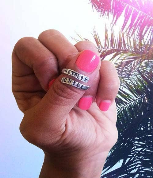 Sweet 1985 - Wholesale Band/Stacked Ring - Sterling Silver Netflix N Chill Ring1