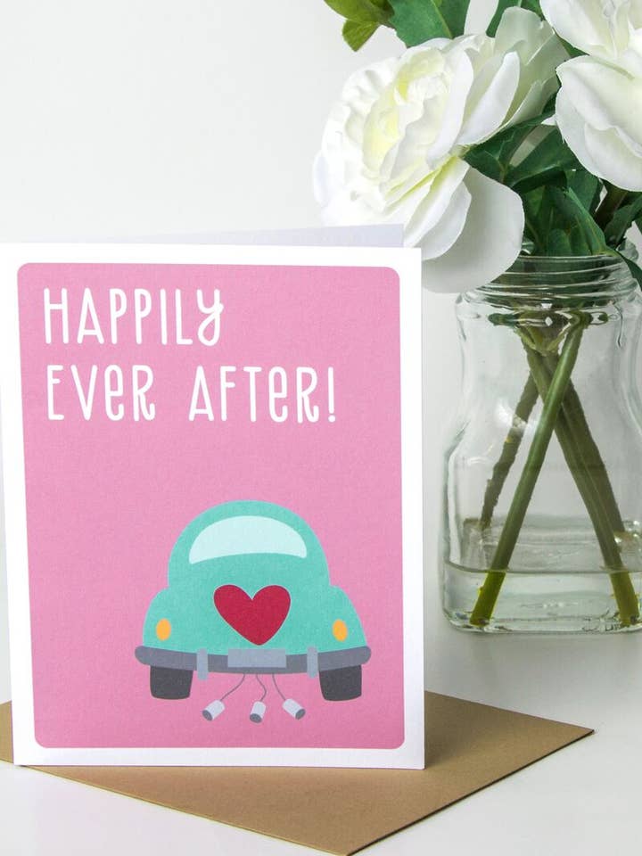 Happily Ever After - Wedding Congratulations Card for wholesale by The Imagination Spot