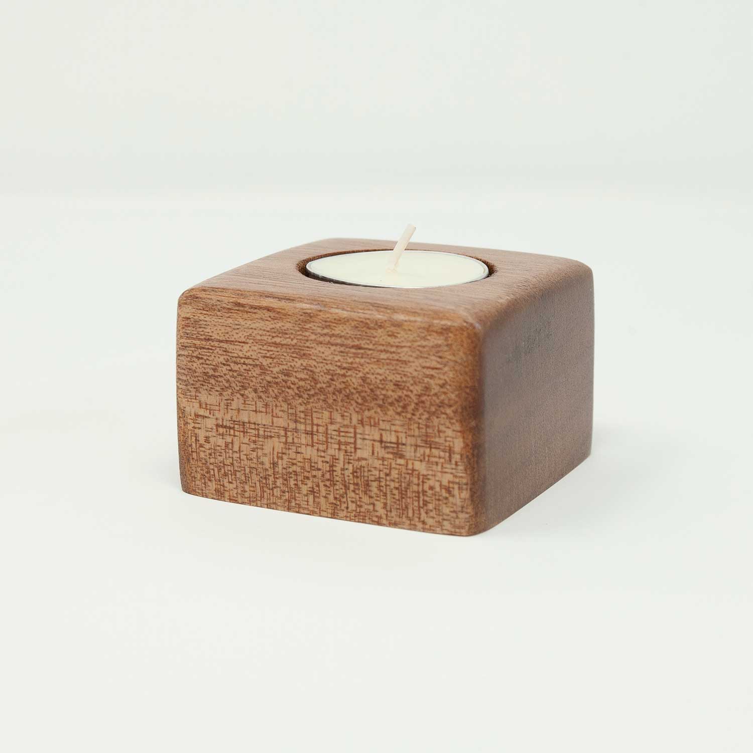 JoyJolt Ambient Tea Light Candle Holders Clear Glass Single Candle Holder