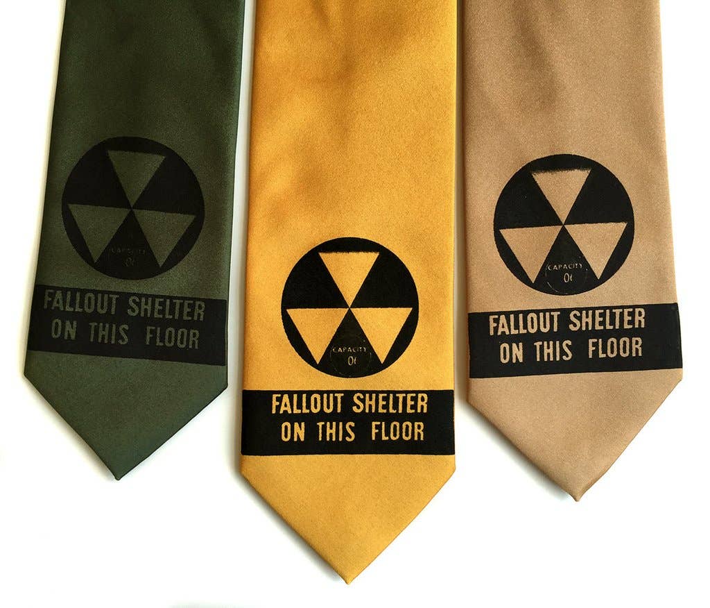 Cyberoptix Tie Lab - Wholesale Necktie - Men's - Fallout Shelter Necktie. Cold War Era Tie1