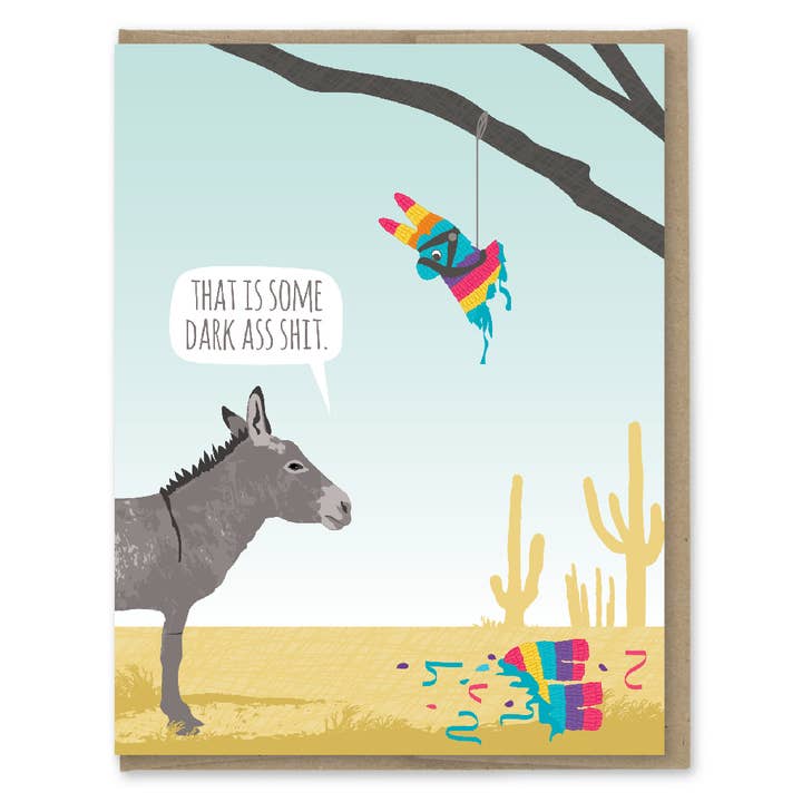 Modern Printed Matter – wholesale Birthday card – Donkey Pinata Birthday Card