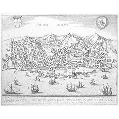 Lisbon, Portugal in 1649 - Museum Quality Art Print for wholesale by Historic Urban Plans, Inc.