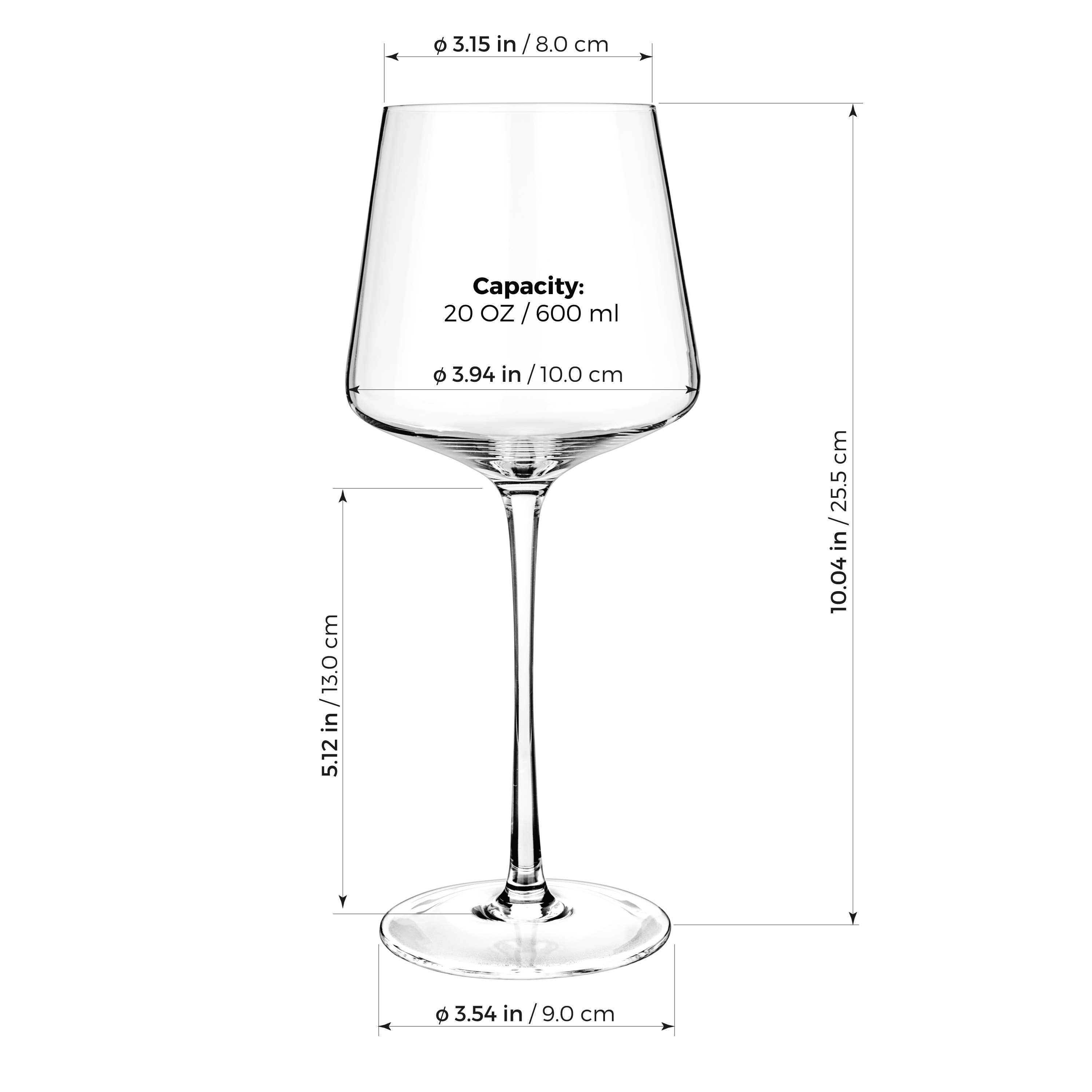TEALYRA / LUXBE - Wholesale Wine Glass - Luxbe - Wine Crystal Glasses Set of 4/6, 20.5 oz Large Tall5