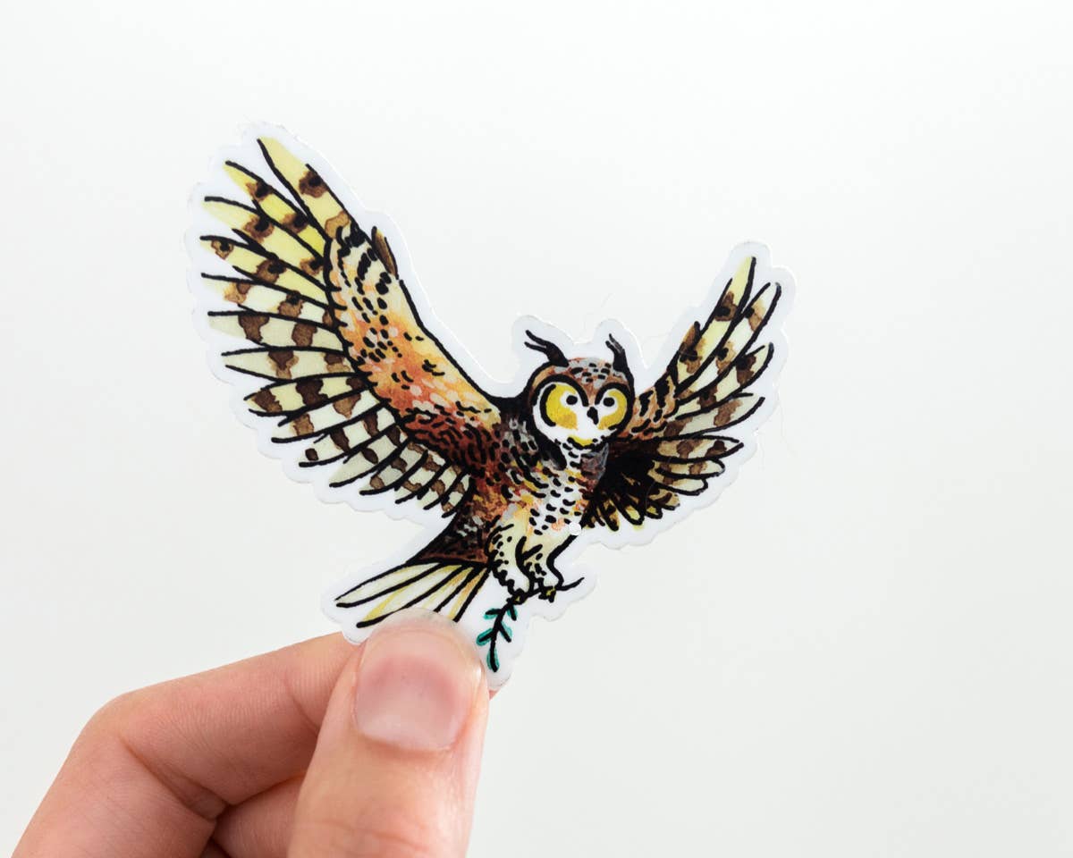 Wildship Studio - Wholesale Sticker - Owl Animal Vinyl Sticker1
