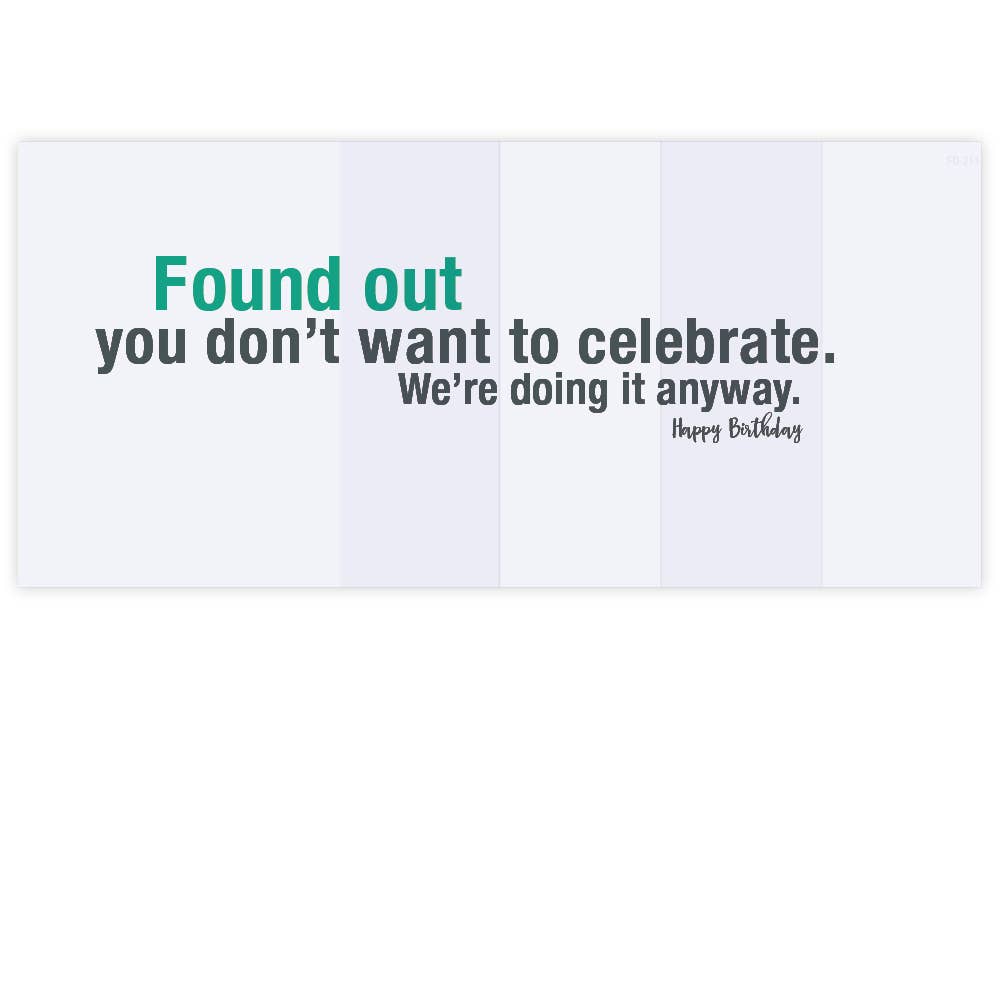 FINCH and HARE - Wholesale Birthday Card - F You Funny Birthday Fold-out Card1