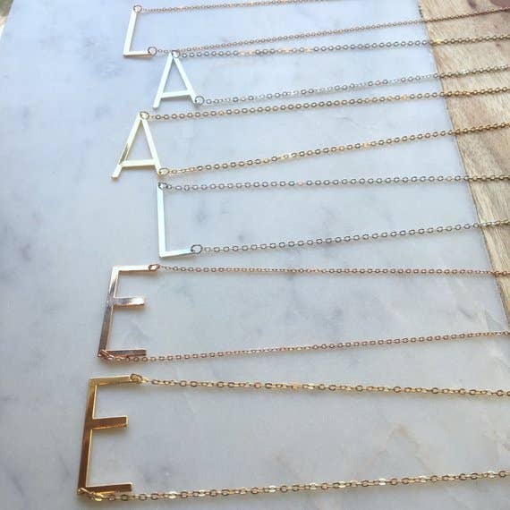 Laalee Jewelry - Wholesale Pendant/Charm Necklace - Sideways Initial Necklaces1