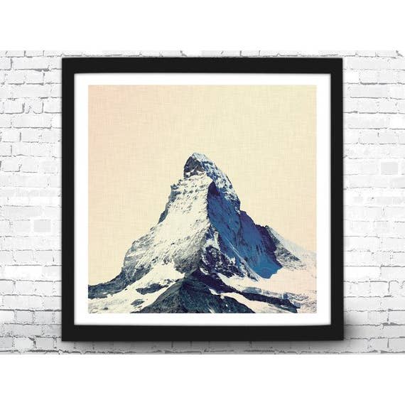 Impression d'art du Cervin 12 po x 12 po pour la vente par The National Anthem