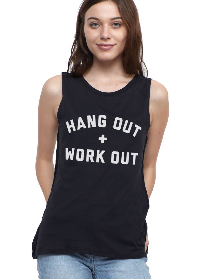 Arbeiten und hängen Black Muscle Tee für den Großhandel von Social Sunday