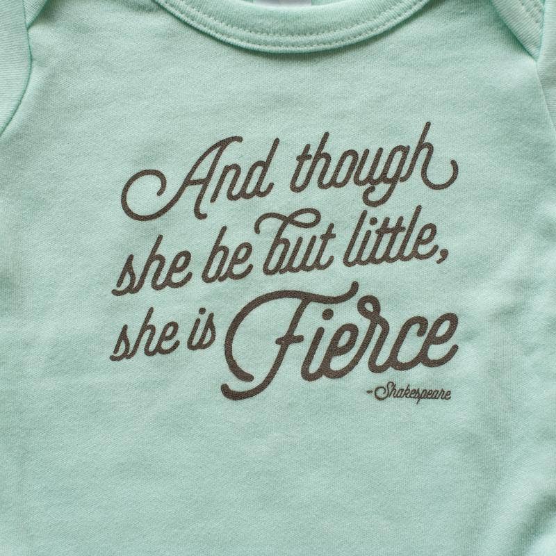 Sweetpea and Co. - Wholesale Bodysuit (Non-Footed) - Baby - She Is Fierce Baby Onesie in Mint, Baby Bodysuit4