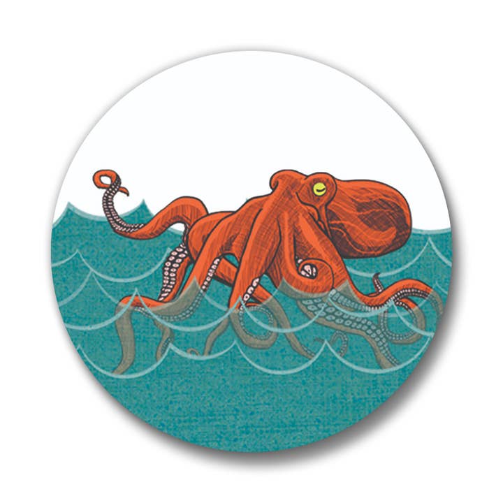 Pins | Octopus Button Pin | Jacket Pin | Backpack Pin for wholesale by Two Little Fruits