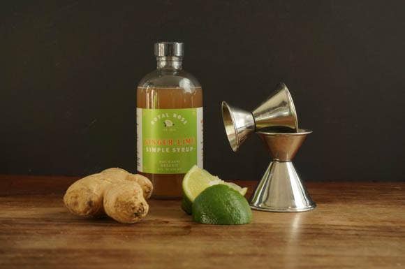 Royal Rose Syrups - Wholesale Cocktail Mix/Syrup - Ginger Lime Organic Simple Syrup 16oz5