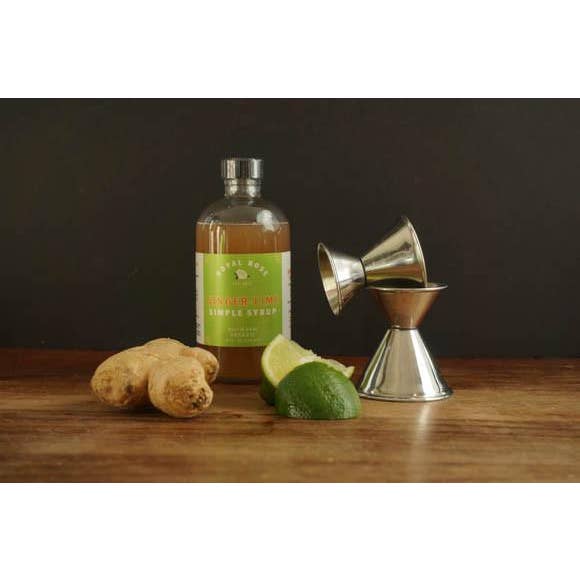 Royal Rose Syrups - Wholesale Cocktail Mix/Syrup - Ginger Lime Organic Simple Syrup 16oz5