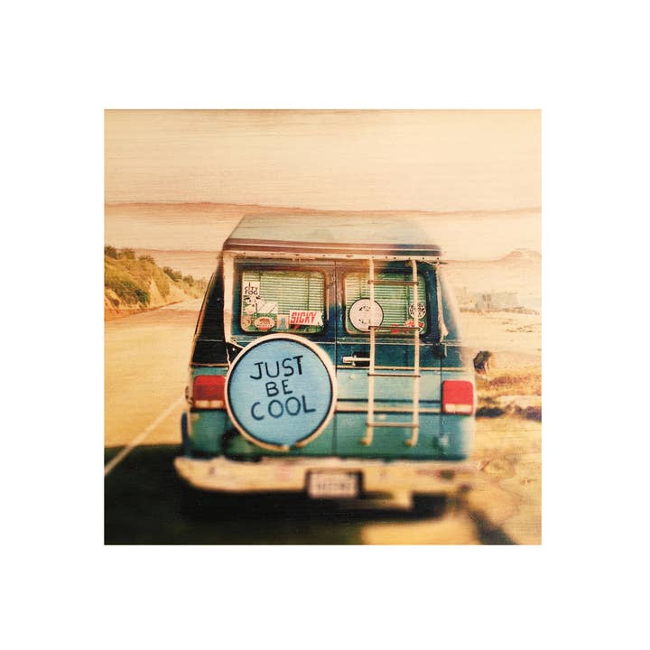 Lancaster Wood Prints - Wholesale Magnet - 3x3 Be Cool Wood Print