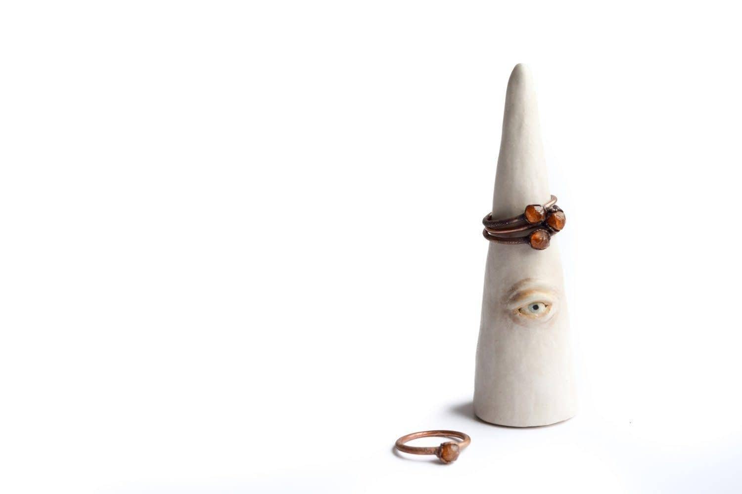 HAWKHOUSE - Vendita all'ingrosso Anelli con pietra singola/solitario - Anello Granato Arancione1