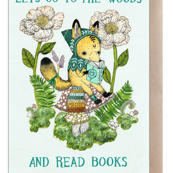 Marika Paz Illustration – Großhandel Grußkarten für den Alltag – Grußkarte aus Holz und Büchern