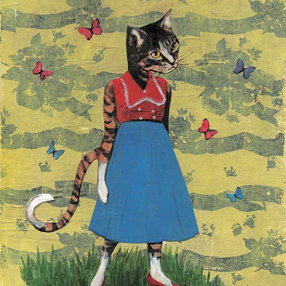 Pergamo Paper Goods - Wholesale Art Print - Butterfly Cat 8X10 Art Print1