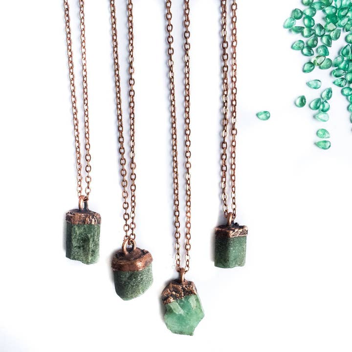 Emerald Crystal Necklace for wholesale by HAWKHOUSE