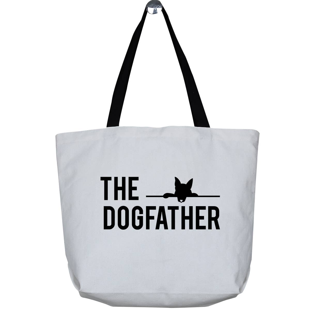 Made2Order - Wholesale Tote Bag - Women's - The DogFather Wide Canvas Reusable Tote Bag0