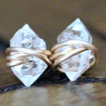 Herkimer Diamond Studs for wholesale by Saressa Designs