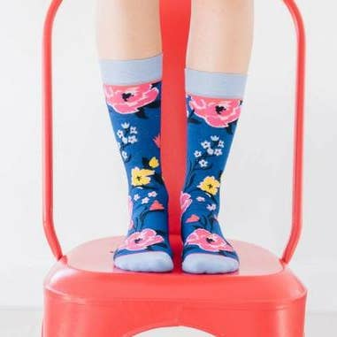 Crew Socks, Bloom Where You Are Planted for wholesale by Woven Pear