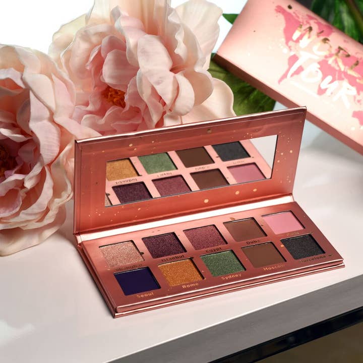 World Tour Eyeshadow Palette for wholesale by Krissy D Cosmetics