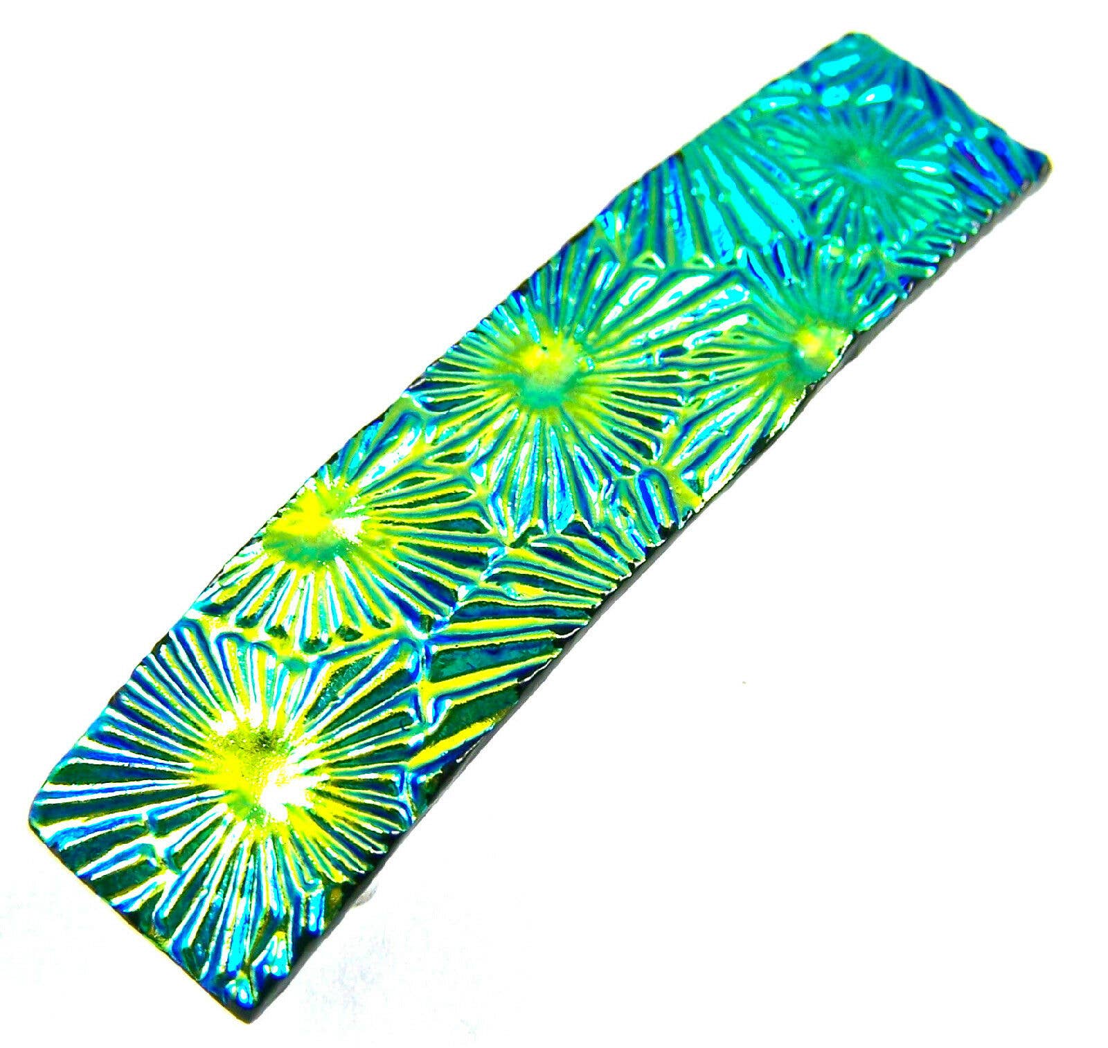 Glass Town USA - Wholesale Barrette - Women's - Barrettes Dichroic Glass Florentine Medium Size5