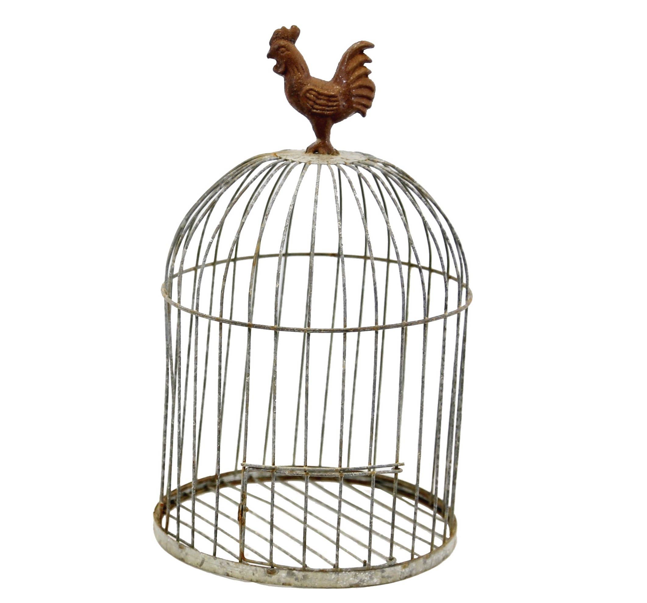 Home Kreation by KK dba Kraft Klub – Engroshandel Fuglehus – Stor Rusten Zink Bird House Med Perched Rooster