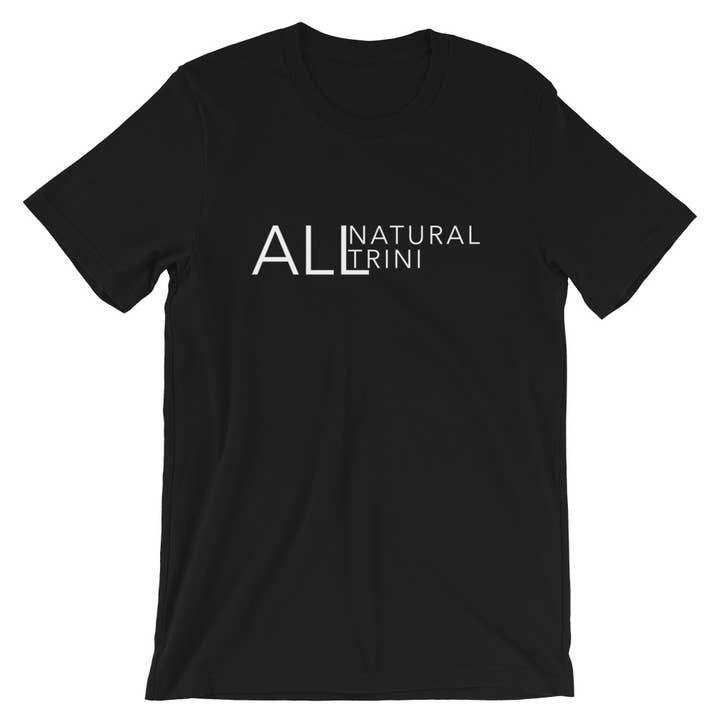 Negro Todo Natural All Trini Camiseta Unisex para venta al por mayor de KAZMALEJE