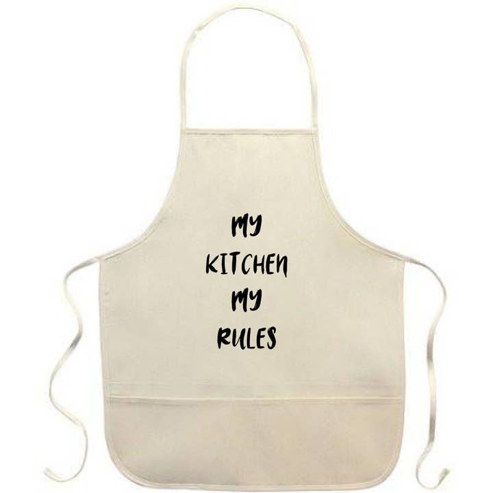 My Kitchen My Rules Apron for wholesale by Quippy Brand