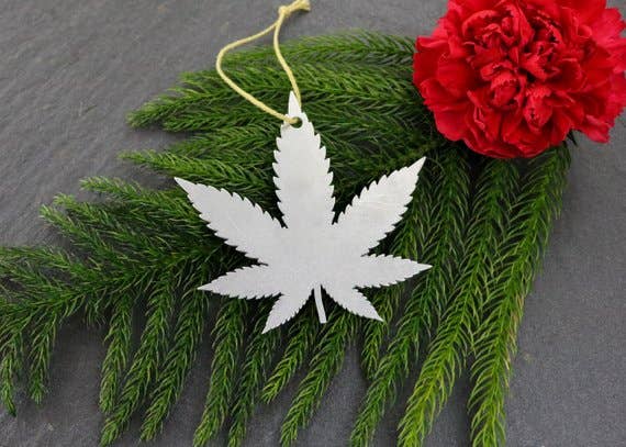 Iron Maid Art - Wholesale Ornament - Weed CBD Cannabis Metal Holiday Gift Christmas Ornaments 3