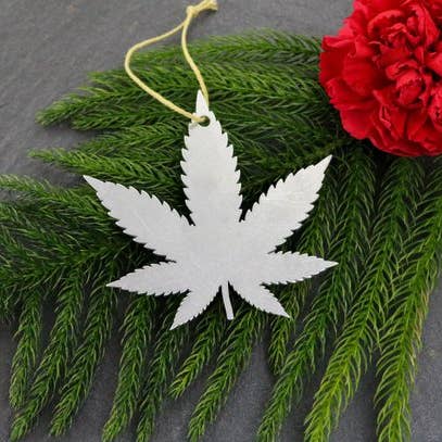 Iron Maid Art - Wholesale Ornament - Weed CBD Cannabis Metal Holiday Gift Christmas Ornaments 3
