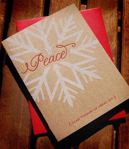 Wild Ink Press - Wholesale Season's Greetings Card - Peace Holiday Greeting Cards | Box of 61